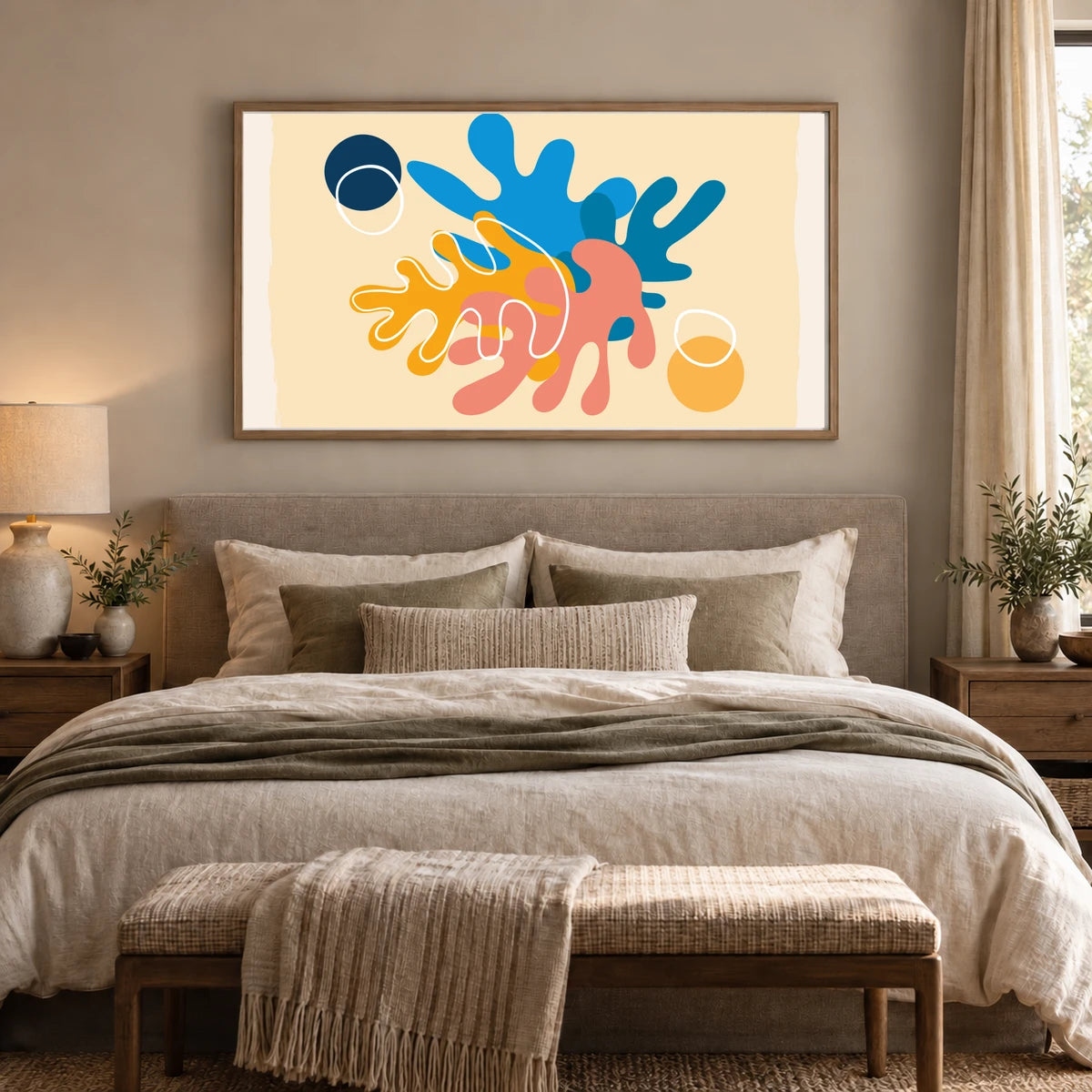 Boho Abstract Print — Boho Abstract Prints shown in a styled interior