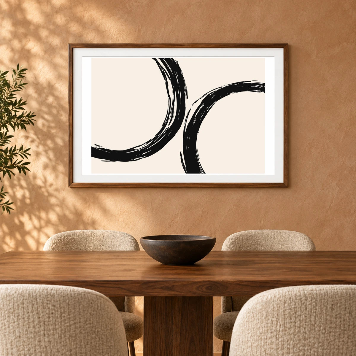 Boho Abstract Print II — Boho Abstract Prints shown in a styled interior