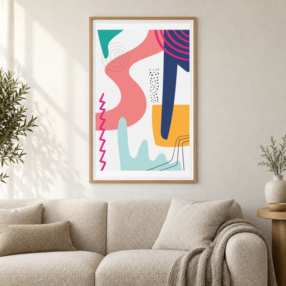Boho Abstract Print III — Boho Abstract Prints shown in a styled interior
