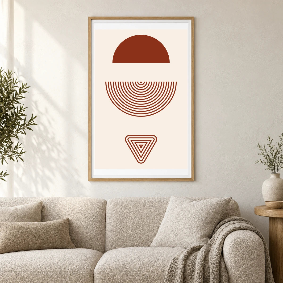 Boho Abstract Print IV — Boho Abstract Prints shown in a styled interior
