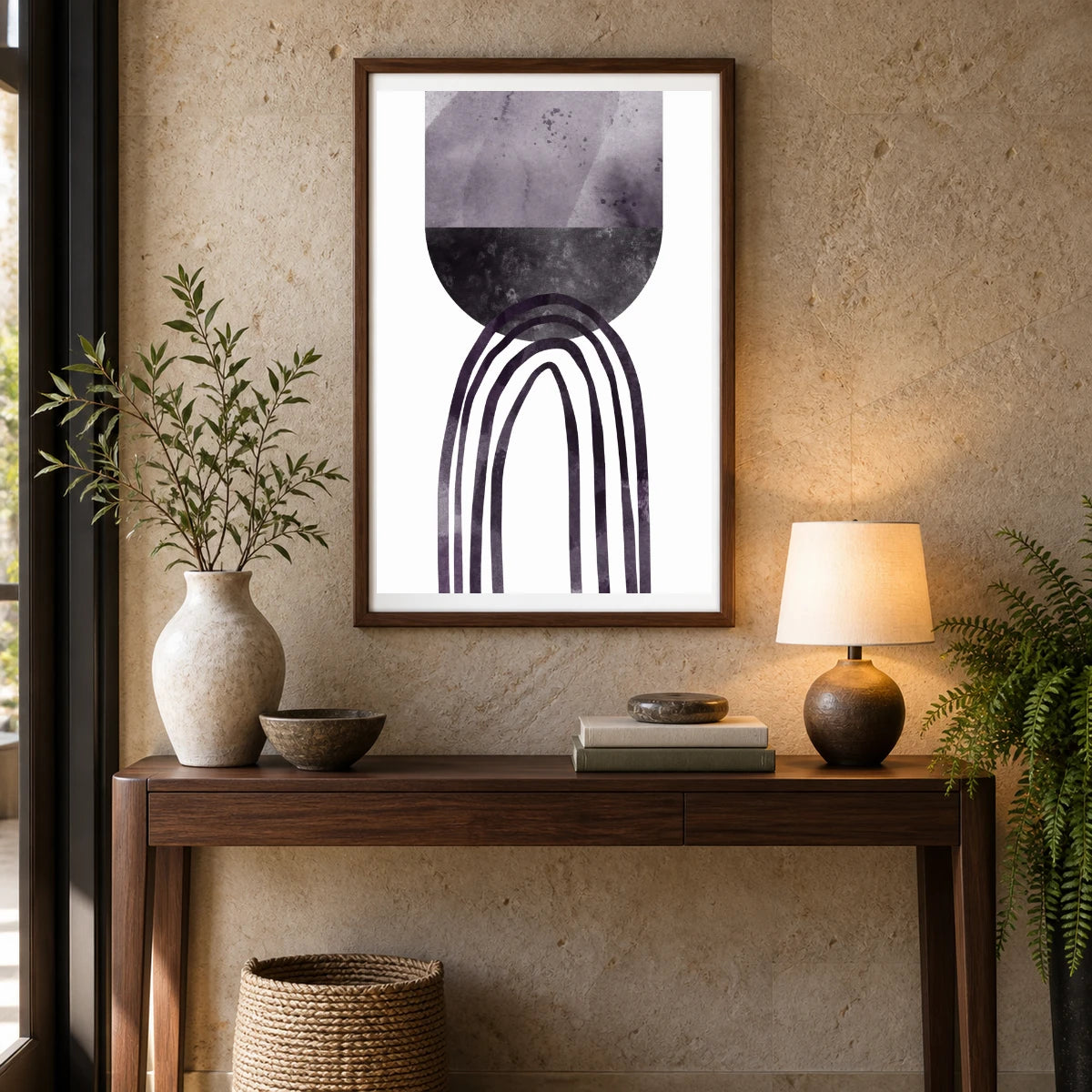 Boho Abstract Print VI — Boho Abstract Prints shown in a styled interior