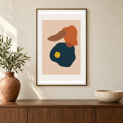 Boho Abstract Print VIII — Boho Abstract Prints shown in a styled interior