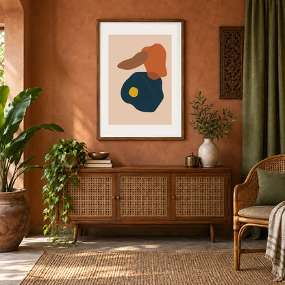 Boho Abstract Print VIII — Boho Abstract Prints shown in a styled interior