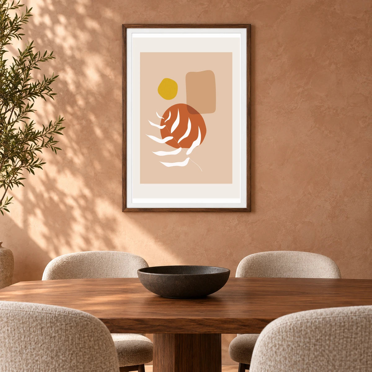 Boho Abstract Print X — Boho Abstract Prints shown in a styled interior
