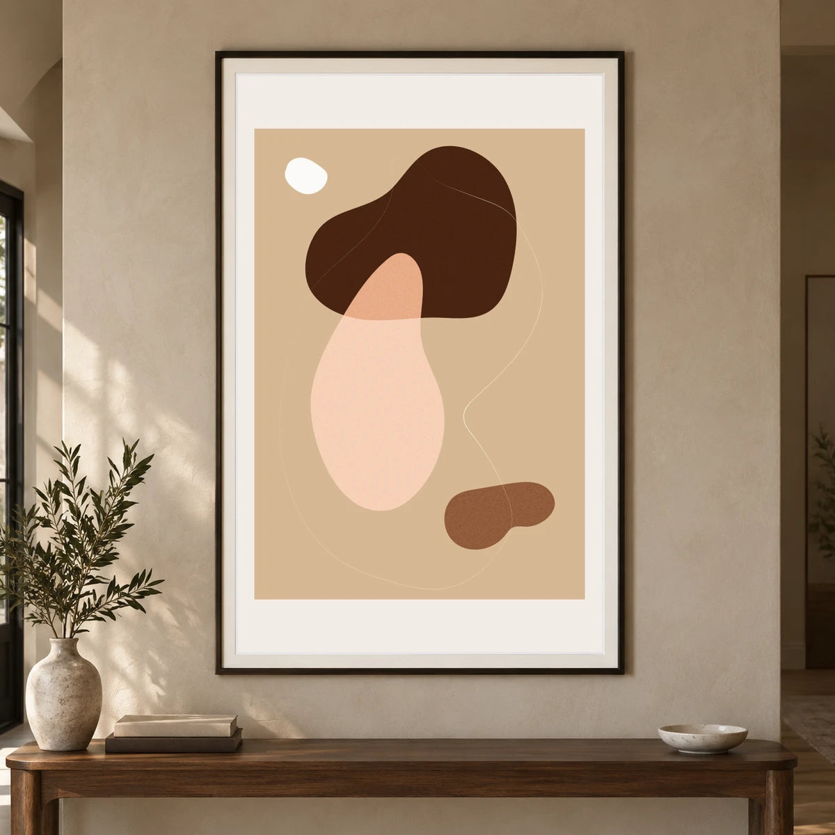 Boho Abstract Print XII — Boho Abstract Prints shown in a styled interior