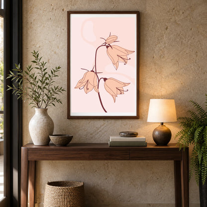 Boho Abstract Print XVI — Boho Abstract Prints shown in a styled interior