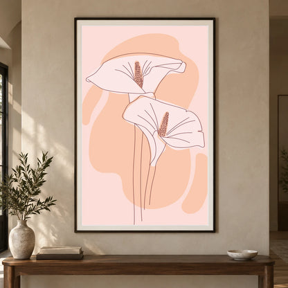Boho Abstract Print XVII — Boho Abstract Prints shown in a styled interior