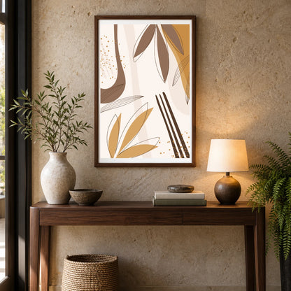 Boho Abstract Print XIX — Boho Abstract Prints shown in a styled interior