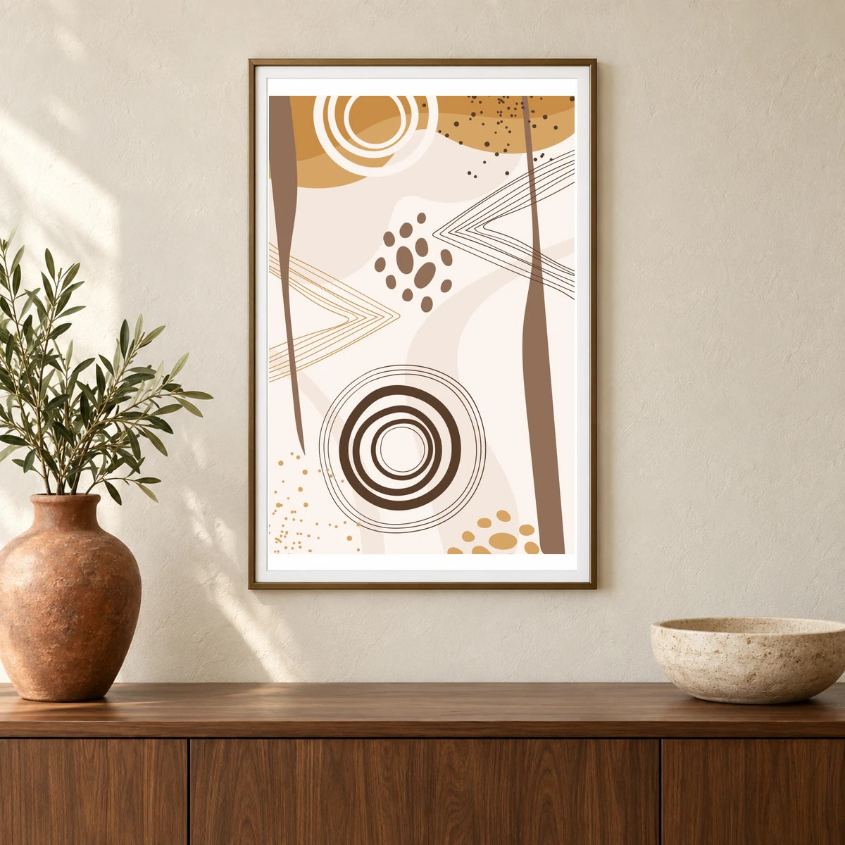 Boho Abstract Print XX — Boho Abstract Prints shown in a styled interior