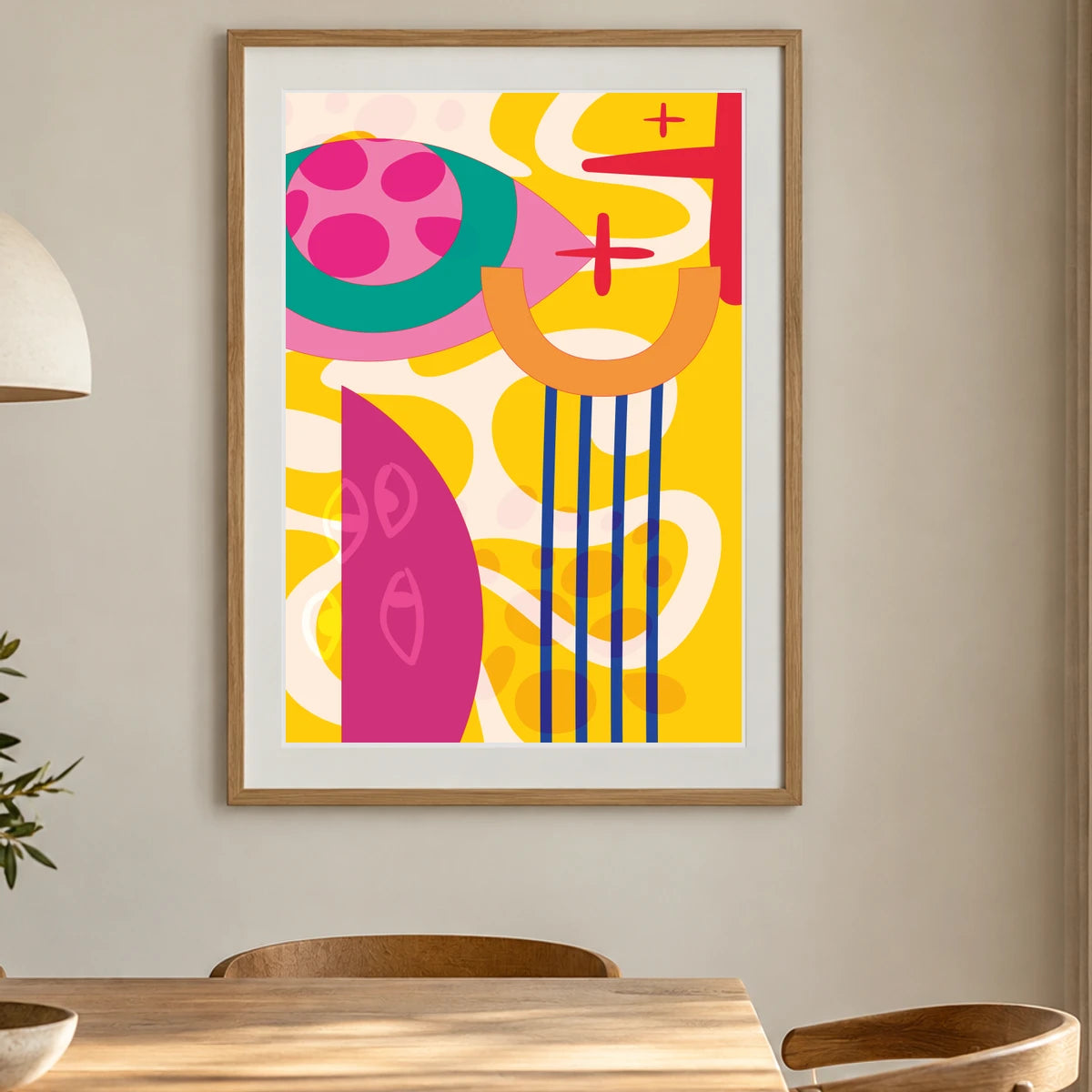 Boho Abstract Print XXII — Boho Abstract Prints shown in a styled interior