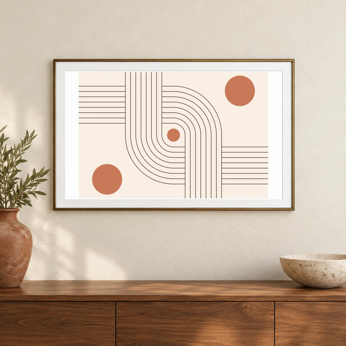Boho Abstract Print XXIII — Boho Abstract Prints shown in a styled interior