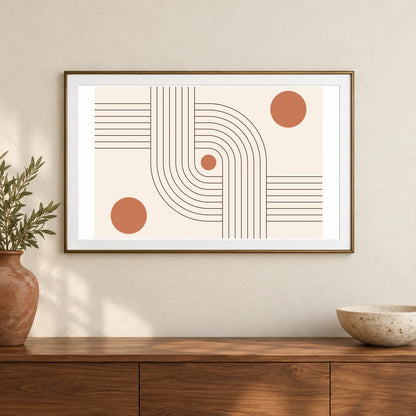 Boho Abstract Print XXIII — Boho Abstract Prints shown in a styled interior