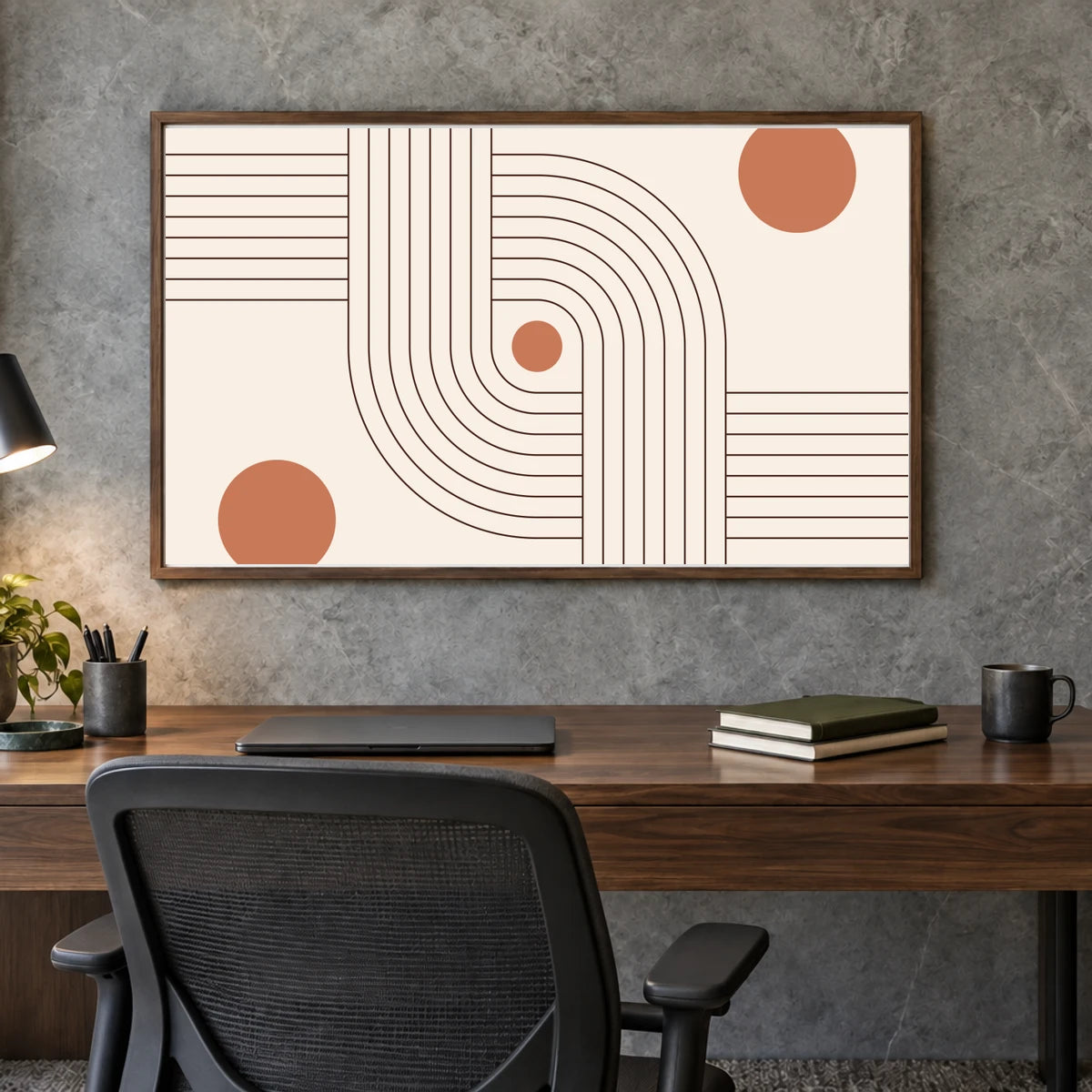 Boho Abstract Print XXIII — Boho Abstract Prints shown in a styled interior