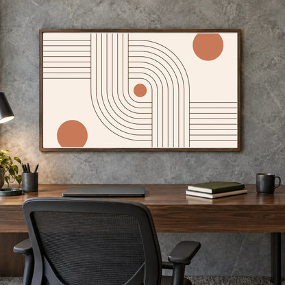 Boho Abstract Print XXIII — Boho Abstract Prints shown in a styled interior
