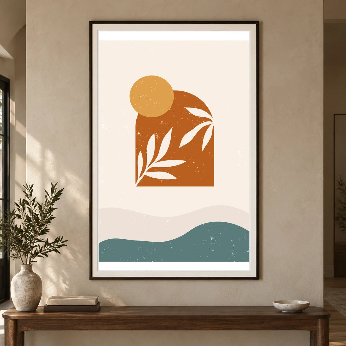 Boho Abstract Print XXVII — Boho Abstract Prints shown in a styled interior