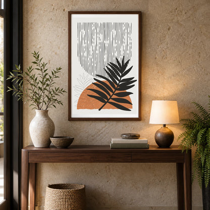 Boho Abstract Print XXXII — Boho Abstract Prints shown in a styled interior