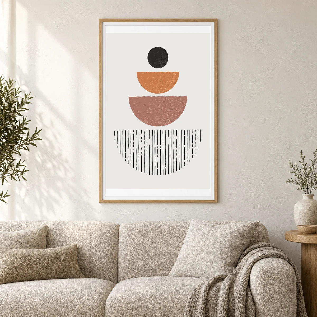 Boho Abstract Print XXXIII — Boho Abstract Prints shown in a styled interior