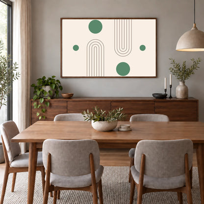 Boho Abstract Print XXXIV — Boho Abstract Prints shown in a styled interior