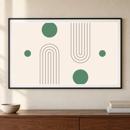 Boho Abstract Print XXXIV — Boho Abstract Prints shown in a styled interior