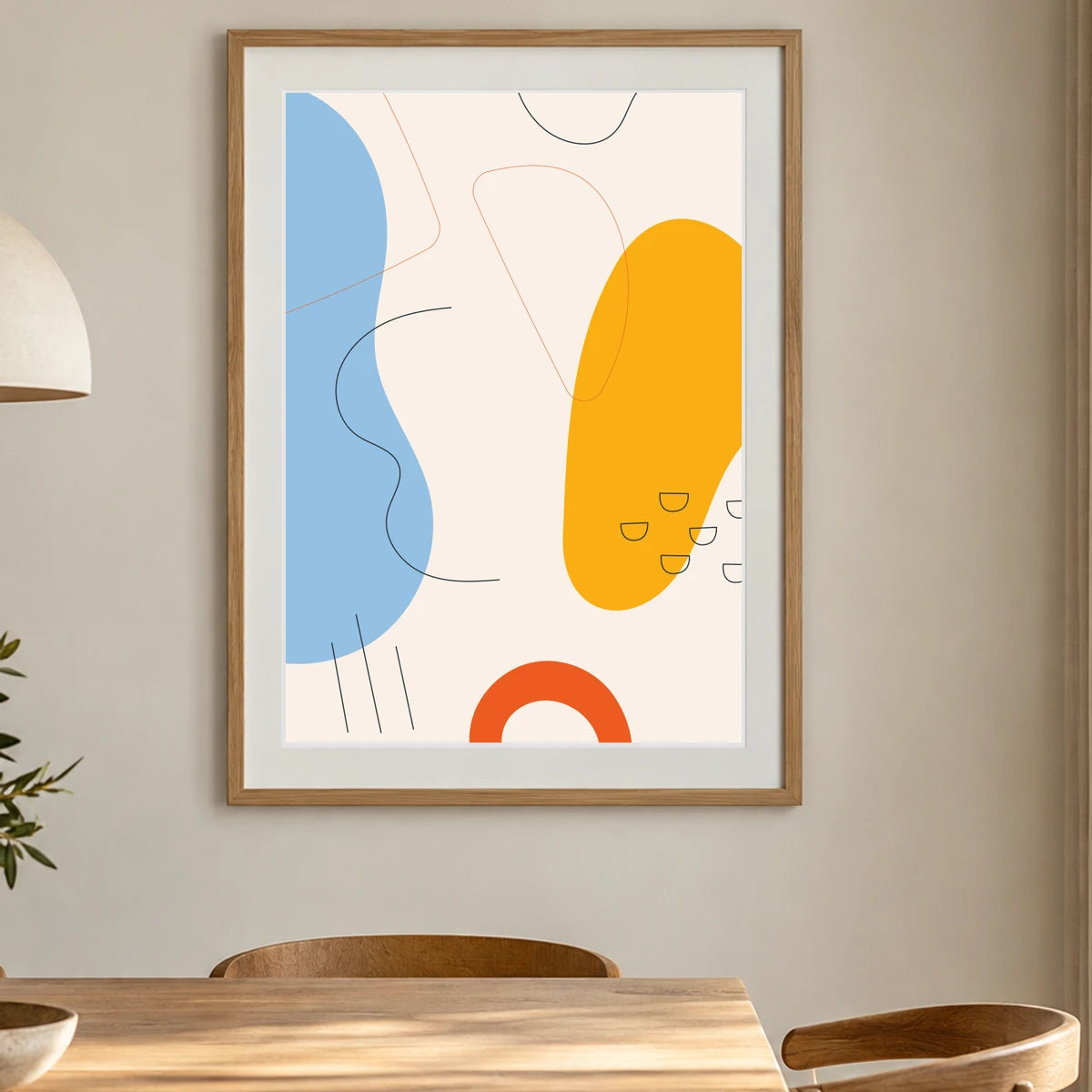 Boho Abstract Print XXXVI — Boho Abstract Prints shown in a styled interior