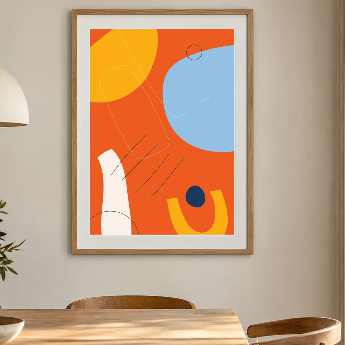 Boho Abstract Print XXXVII — Boho Abstract Prints shown in a styled interior