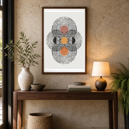 Boho Abstract Print XLI — Boho Abstract Prints shown in a styled interior