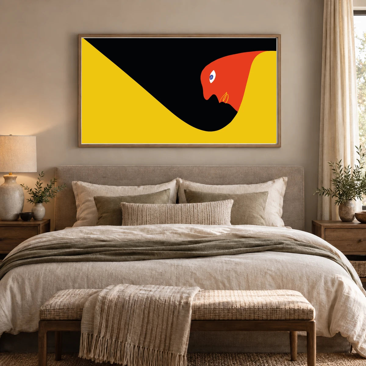 Boho Abstract Print XLV — Boho Abstract Prints shown in a styled interior