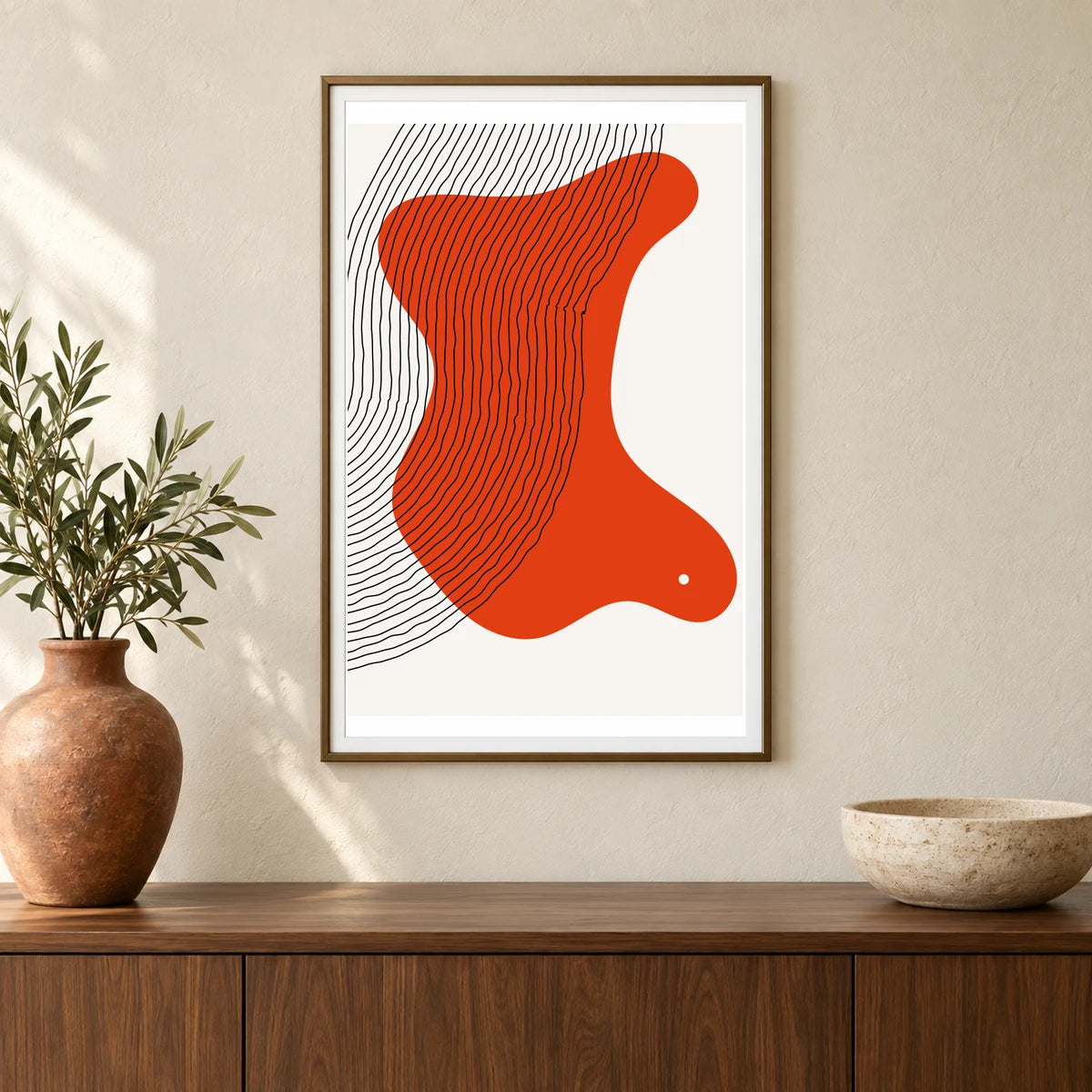 Boho Abstract Print XLVIII — Boho Abstract Prints shown in a styled interior