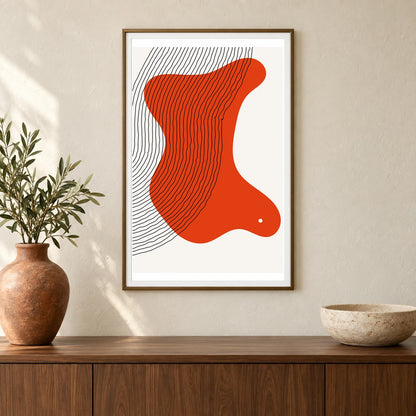 Boho Abstract Print XLVIII — Boho Abstract Prints shown in a styled interior