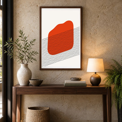 Boho Abstract Print XLIX — Boho Abstract Prints shown in a styled interior