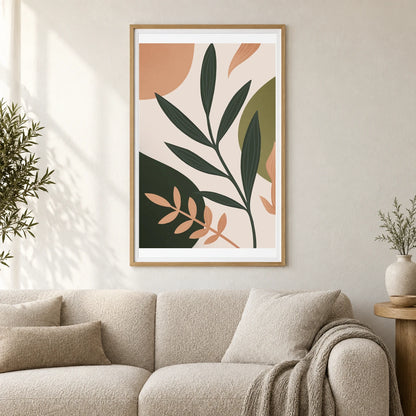 Boho Abstract Print L — Boho Abstract Prints shown in a styled interior