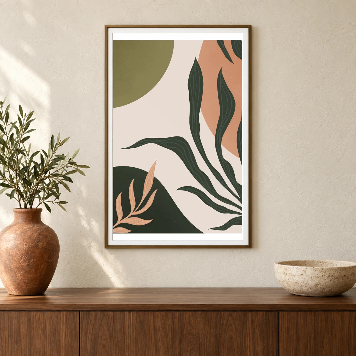 Boho Abstract Print LI — Boho Abstract Prints shown in a styled interior