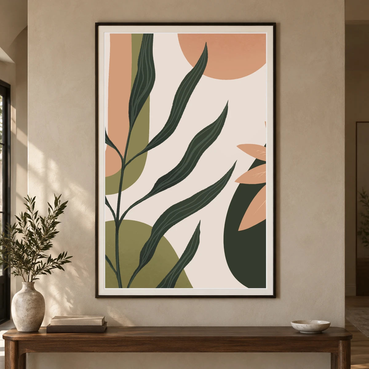 Boho Abstract Print LII — Boho Abstract Prints shown in a styled interior