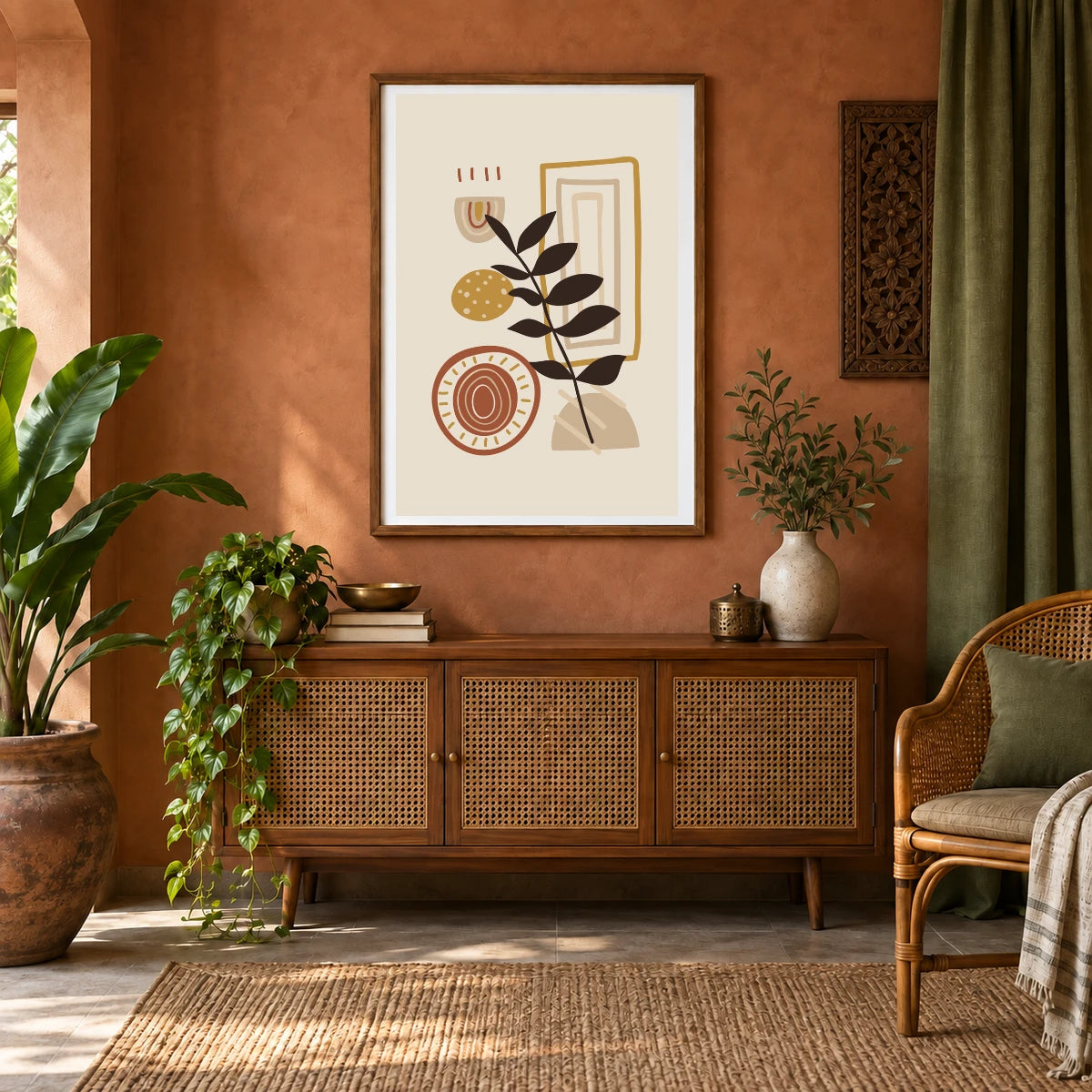 Boho Abstract Print LIV — Boho Abstract Prints shown in a styled interior