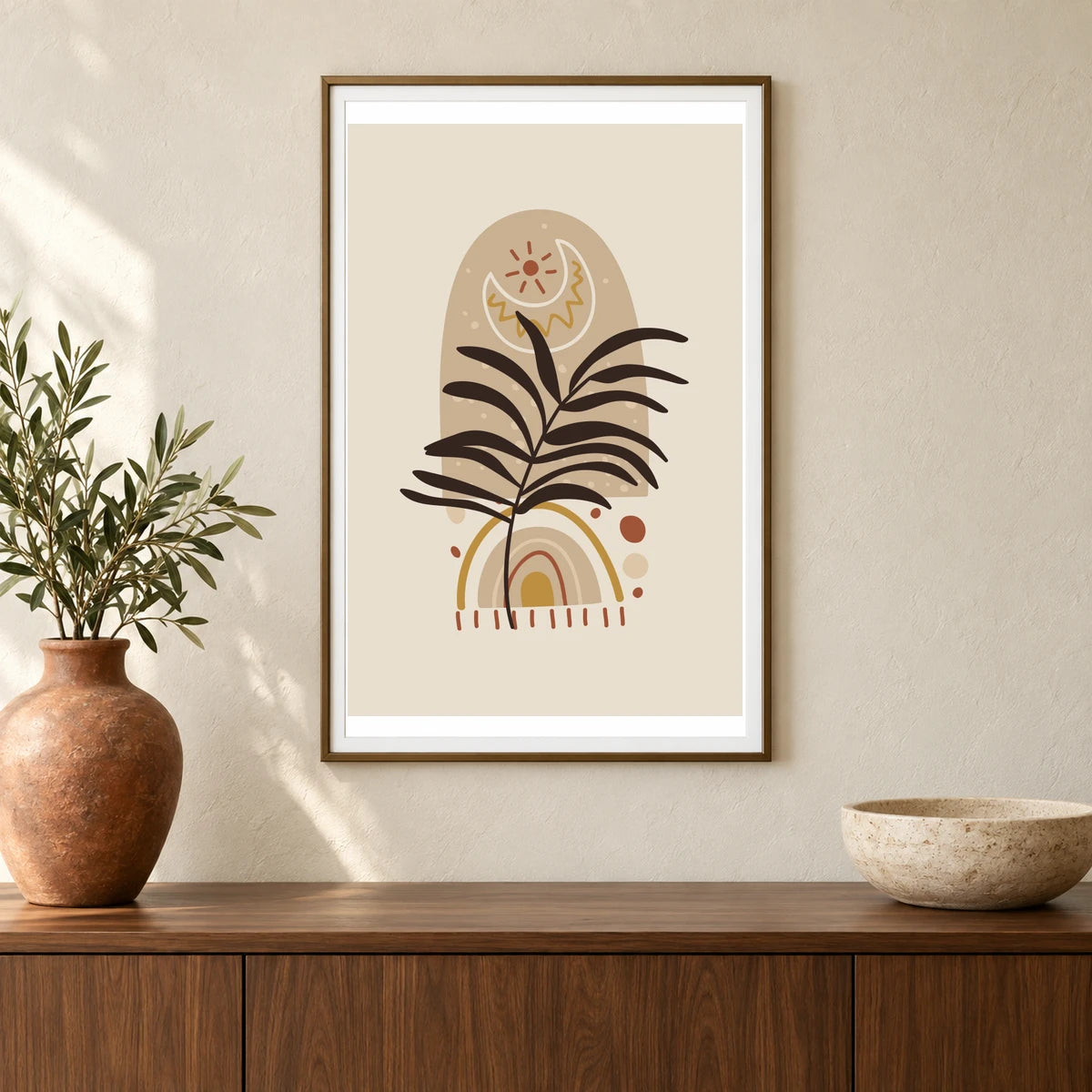 Boho Abstract Print LV — Boho Abstract Prints shown in a styled interior