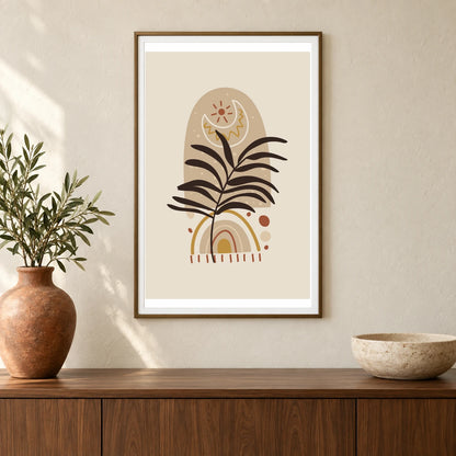Boho Abstract Print LV — Boho Abstract Prints shown in a styled interior