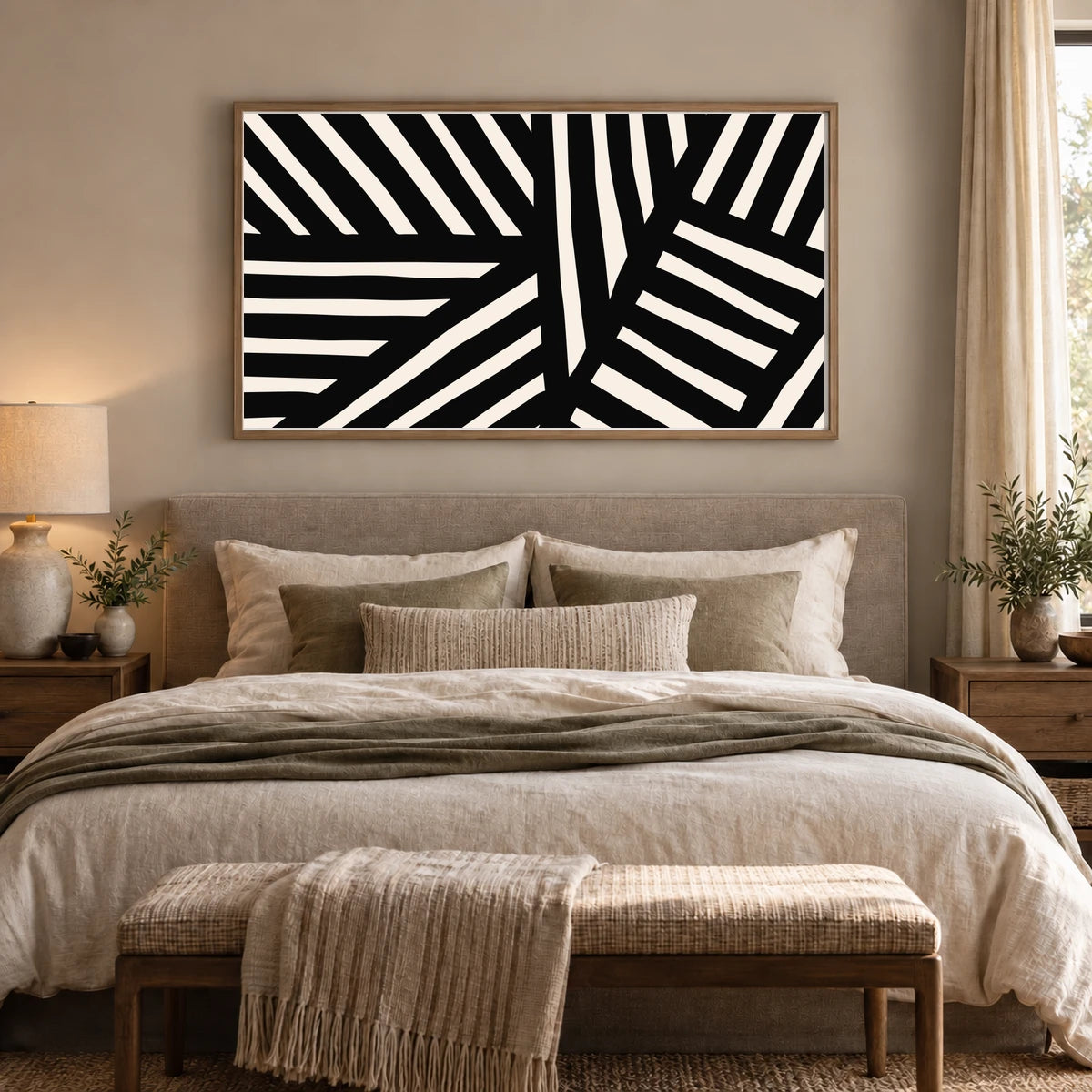 Boho Abstract Print LVI — Boho Abstract Prints shown in a styled interior