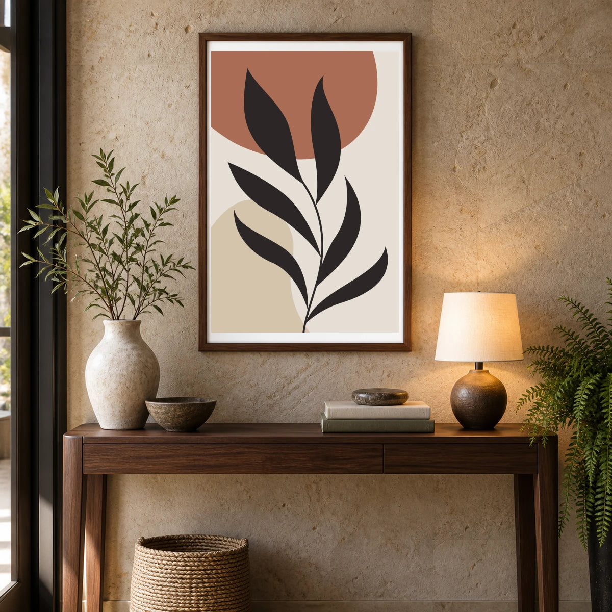 Boho Abstract Print LVII — Boho Abstract Prints shown in a styled interior