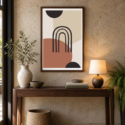 Boho Abstract Print LVIII — Boho Abstract Prints shown in a styled interior