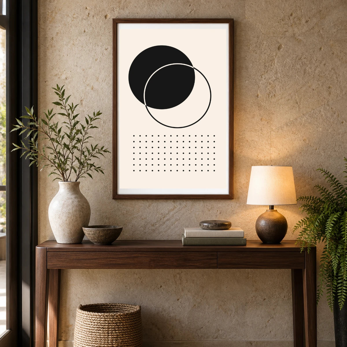 Boho Abstract Print LXIII — Boho Abstract Prints shown in a styled interior