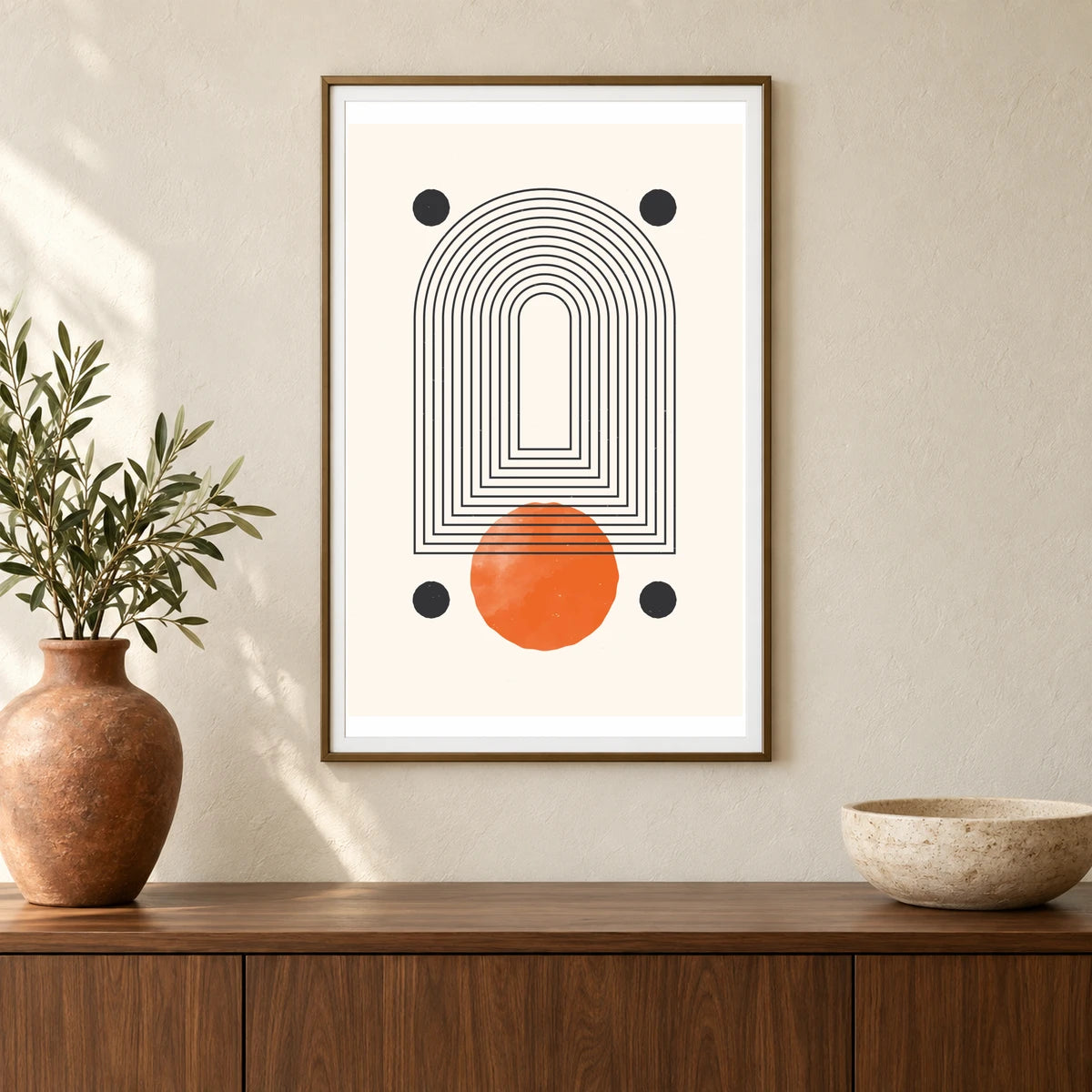 Boho Abstract Print LXVI — Boho Abstract Prints shown in a styled interior