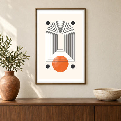 Boho Abstract Print LXVI — Boho Abstract Prints shown in a styled interior