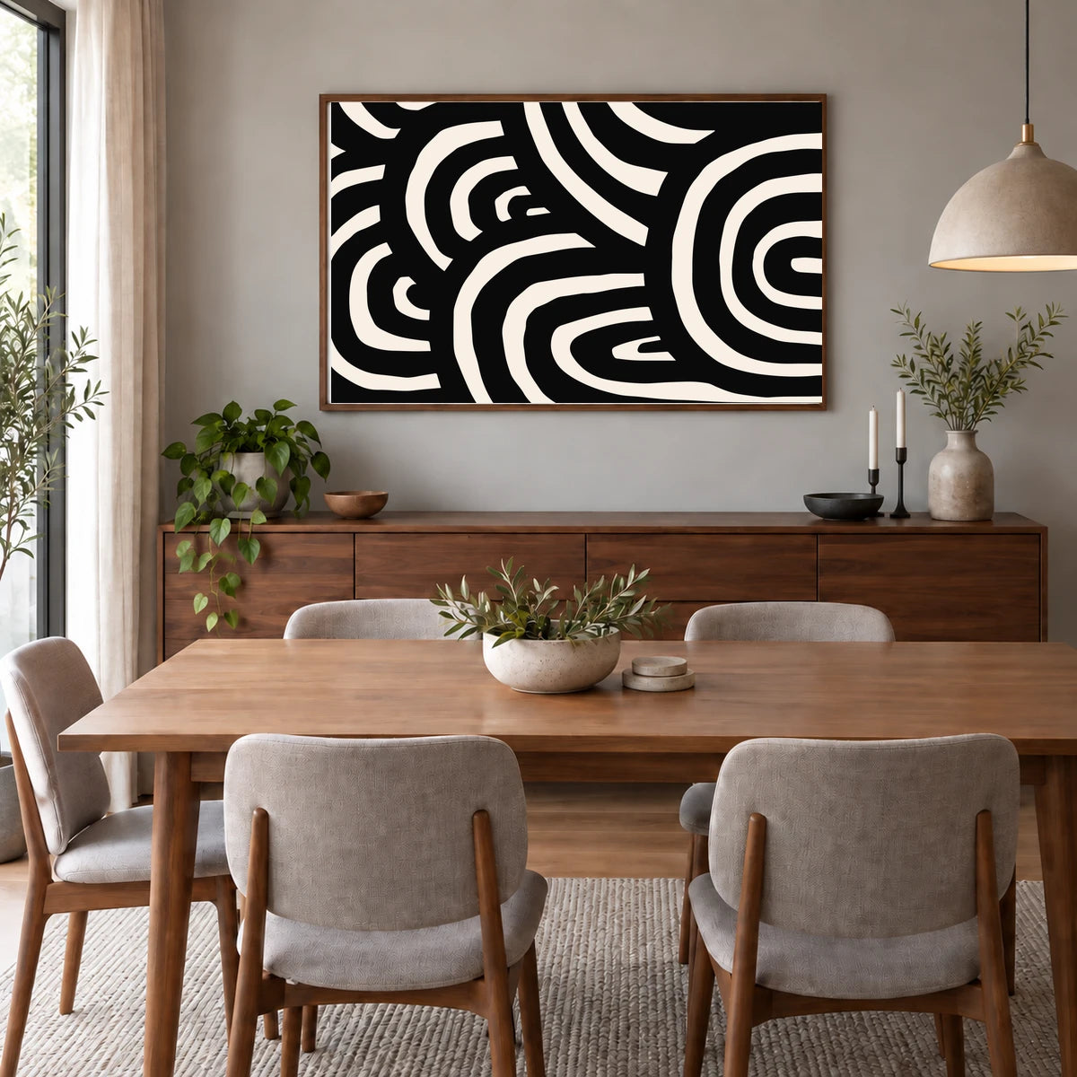 Boho Abstract Print LXVII — Boho Abstract Prints shown in a styled interior