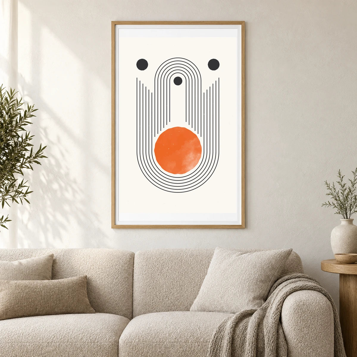 Boho Abstract Print LXVIII — Boho Abstract Prints shown in a styled interior