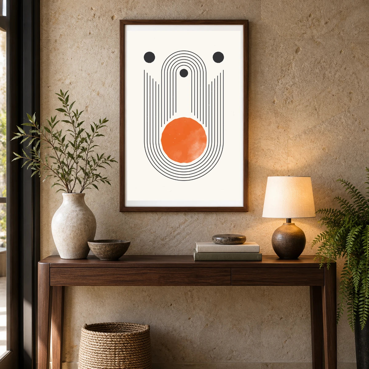 Boho Abstract Print LXVIII — Boho Abstract Prints shown in a styled interior