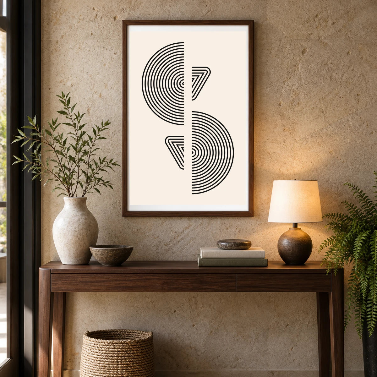 Boho Abstract Print LXX — Boho Abstract Prints shown in a styled interior