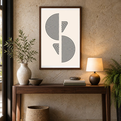 Boho Abstract Print LXX — Boho Abstract Prints shown in a styled interior