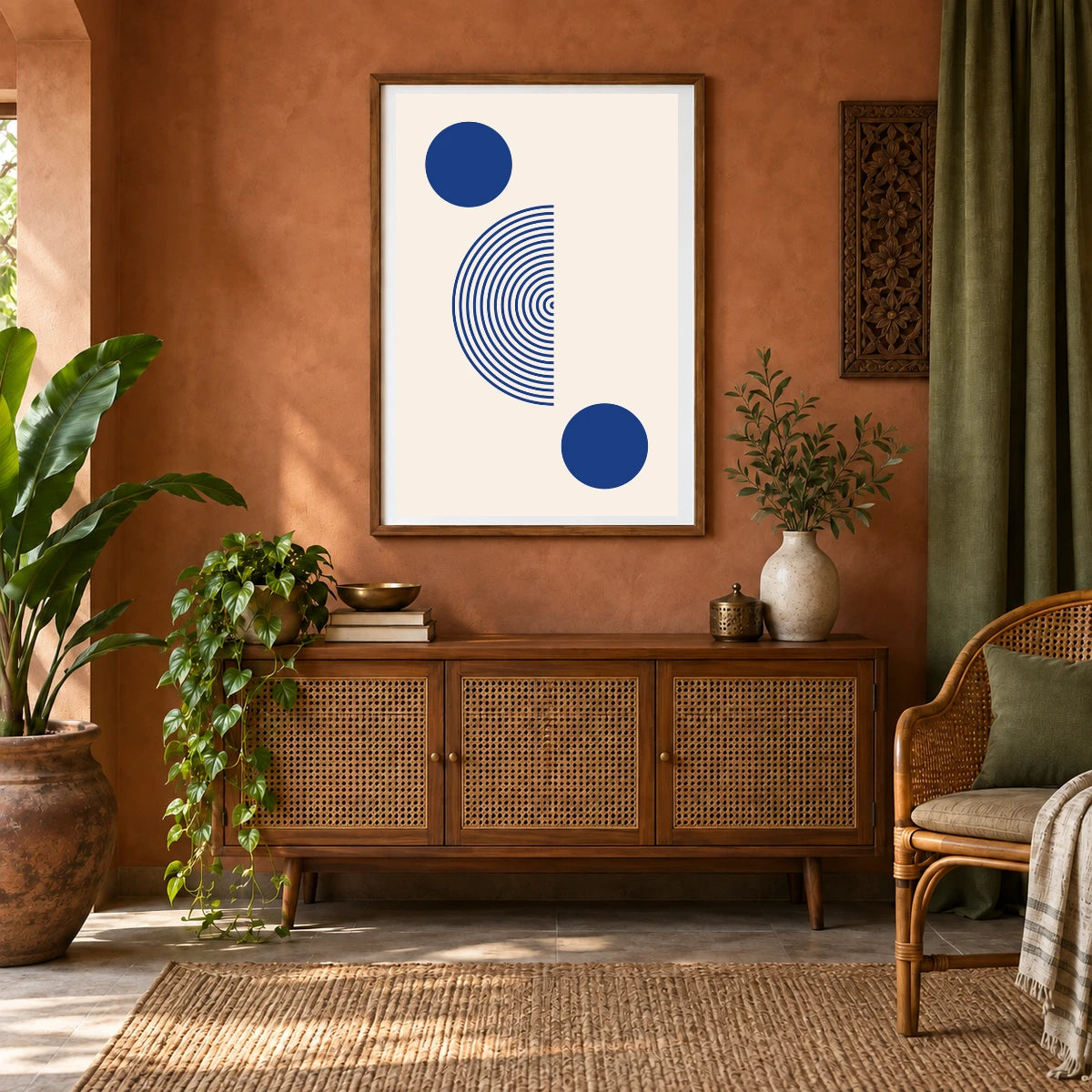 Boho Abstract Print LXXV — Boho Abstract Prints shown in a styled interior