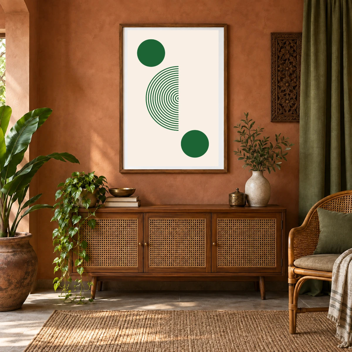 Boho Abstract Print LXXVI — Boho Abstract Prints shown in a styled interior