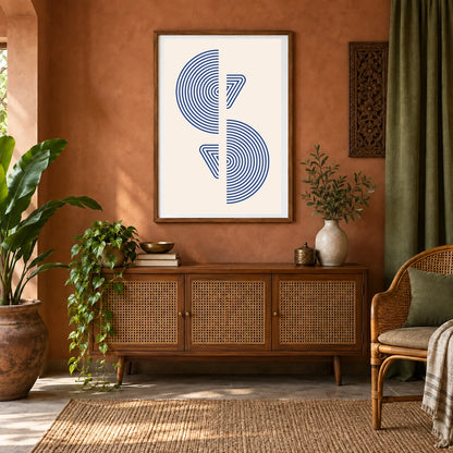 Boho Abstract Print LXXIX — Boho Abstract Prints shown in a styled interior